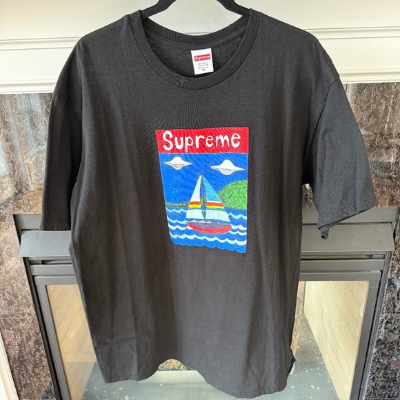 Supreme Other - Supreme SS20 Sailboat Tee Black UFO T-shirt Alien